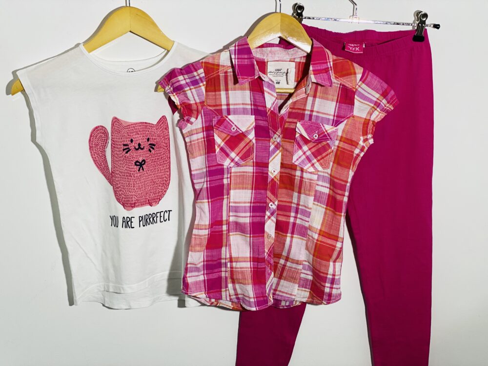 134-140-es, 8-10 év kislány ruhacsomag